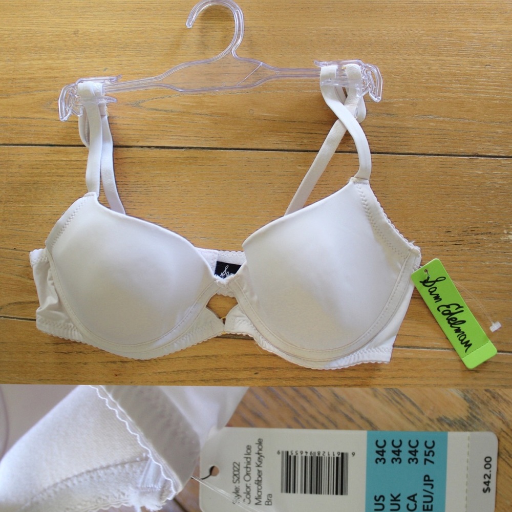 Sam Edelman Orchid Ice Microfiber Keyhole Bra BNWT 34 C New